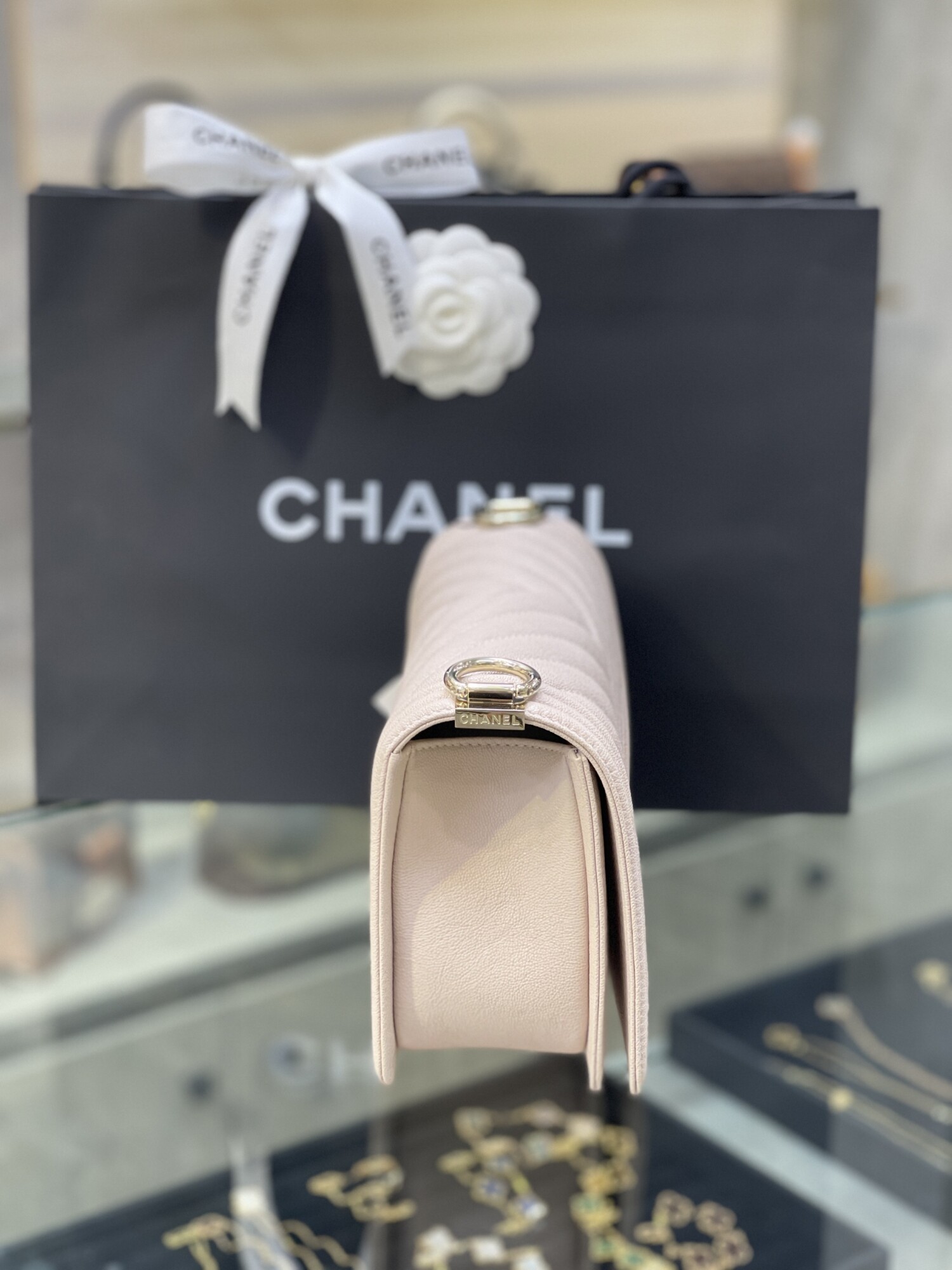 Chanel Leboy 25 White Incas