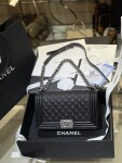 Chanel Leboy 25 With Big Sliver Chain Black