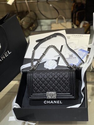 Chanel Leboy 25 With Big Sliver Chain Black