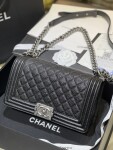 Chanel Leboy 25 With Big Sliver Chain Black