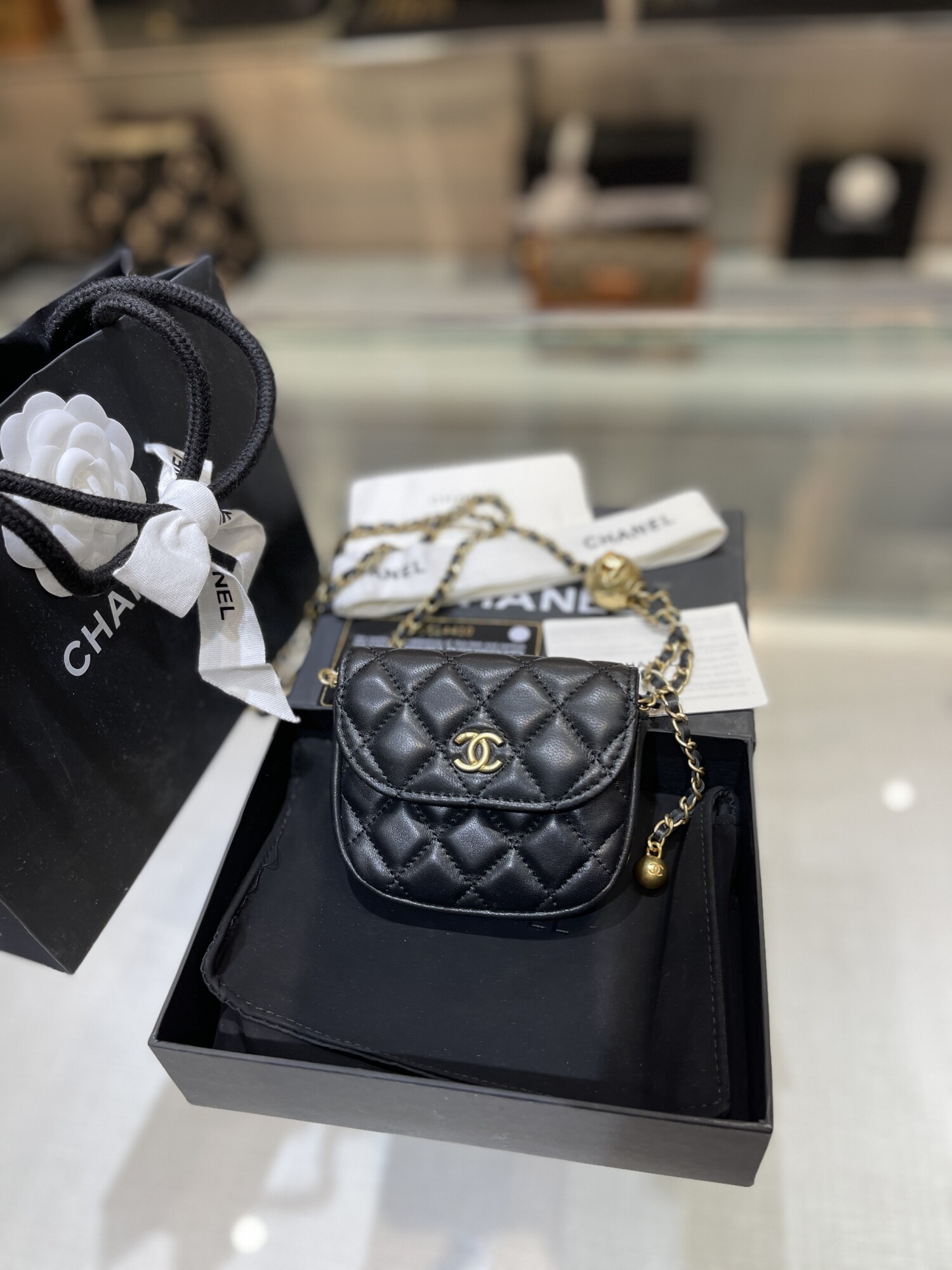 Chanel Mini Bag With Ball Chain