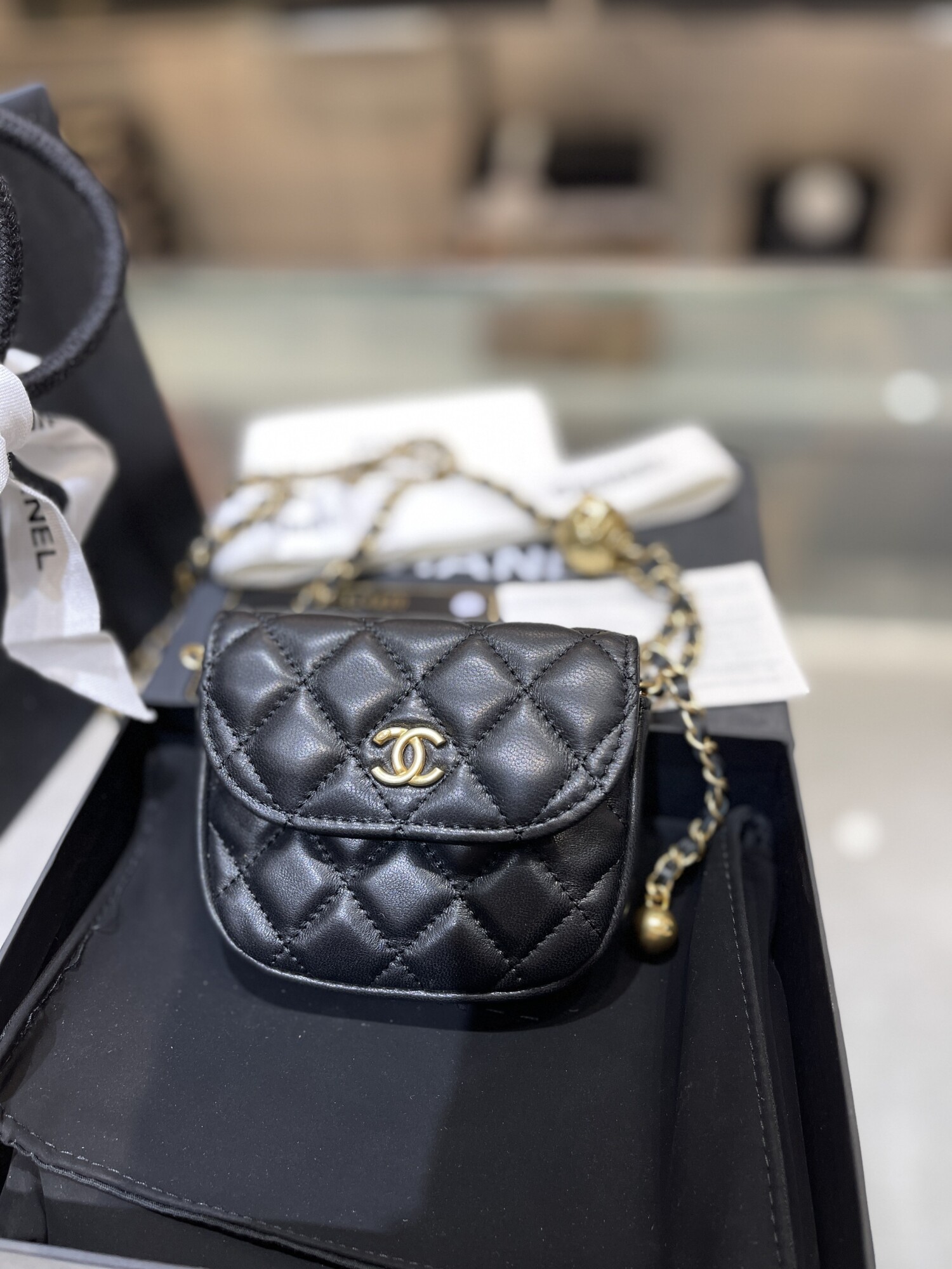 Chanel Mini Bag With Ball Chain