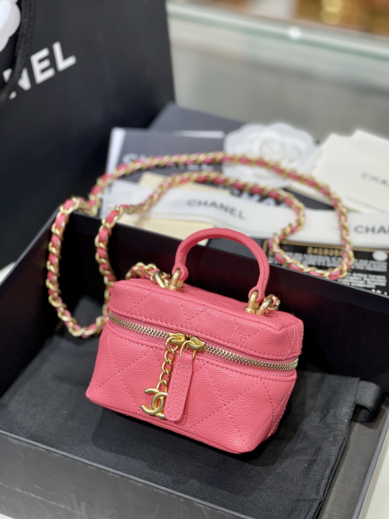 Chanel Mini Vanity Case Pink