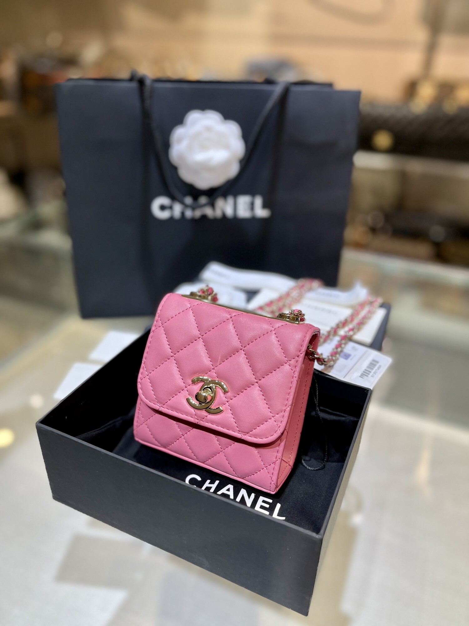 Chanel Mini Woc Case Pink