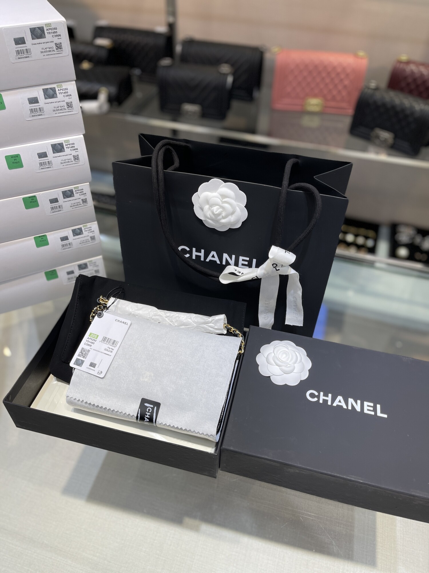 Chanel Mini Woc Limited Sliver Chain