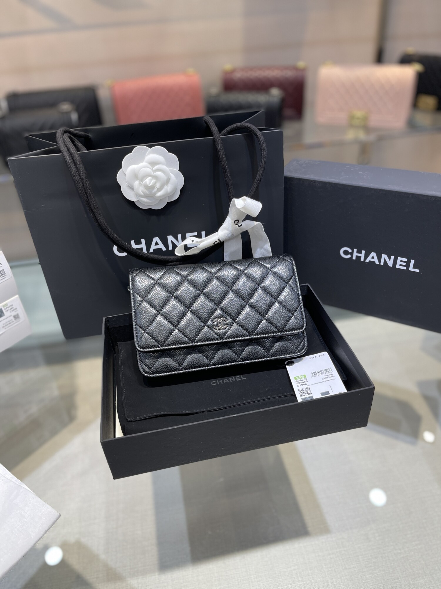 Chanel Mini Woc Limited Sliver Chain