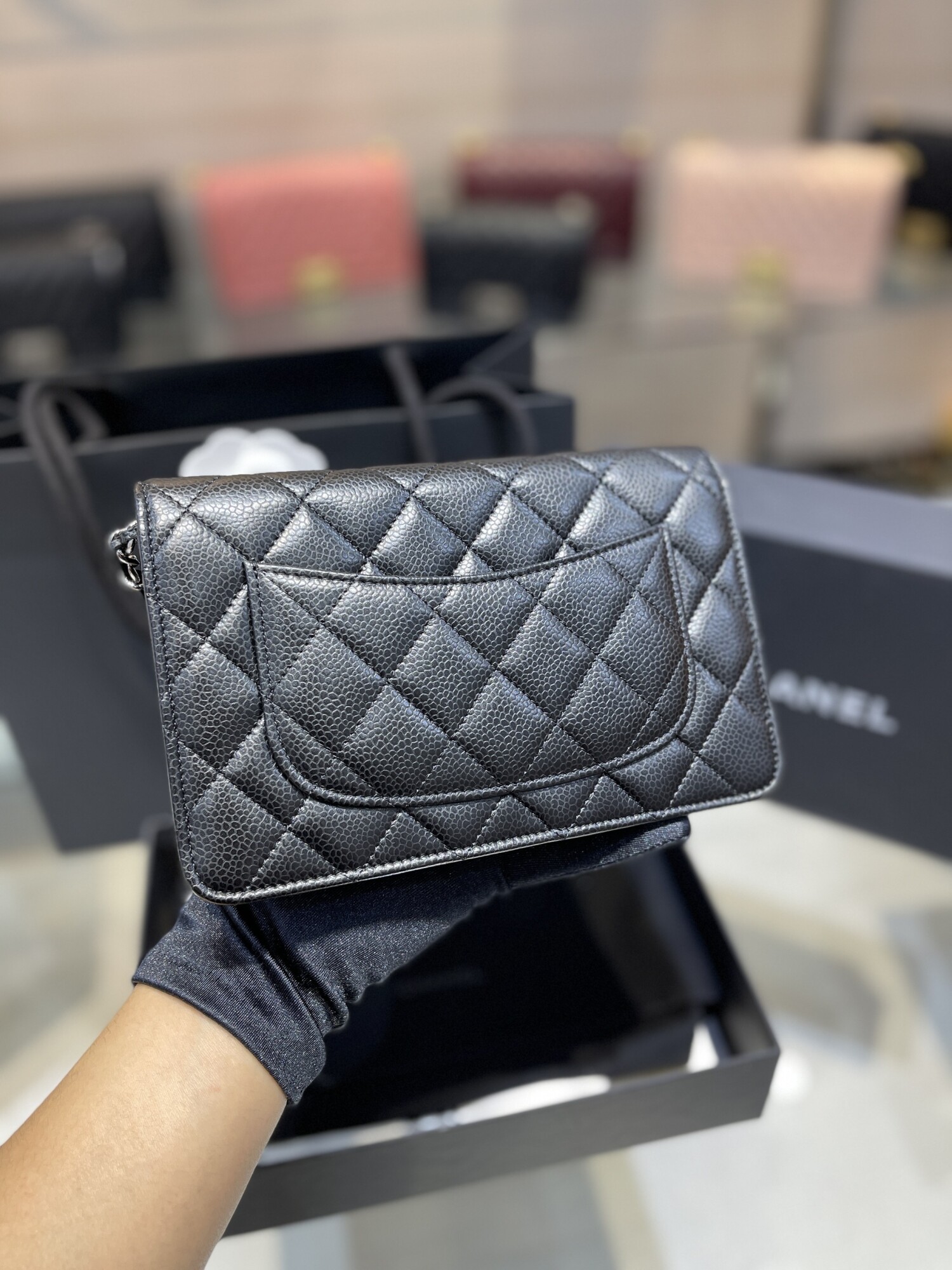 Chanel Mini Woc Limited Sliver Chain