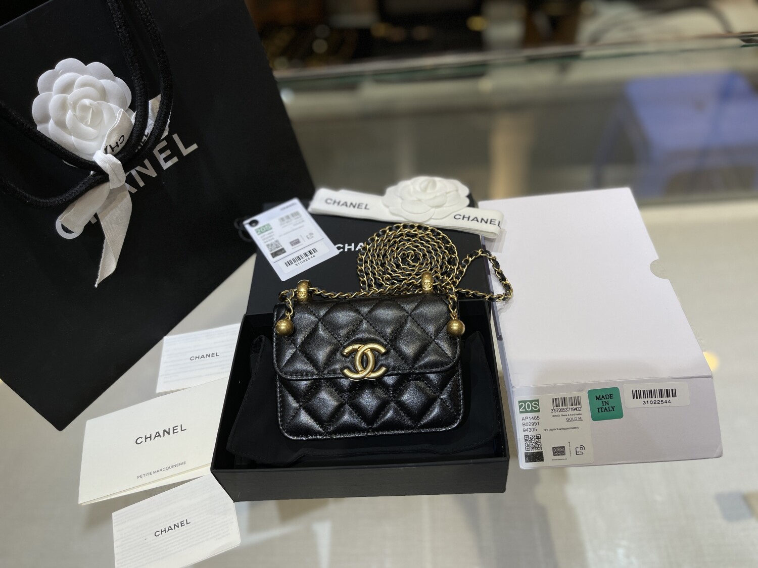 Mini Woc Chanel 12 With Ball Chain