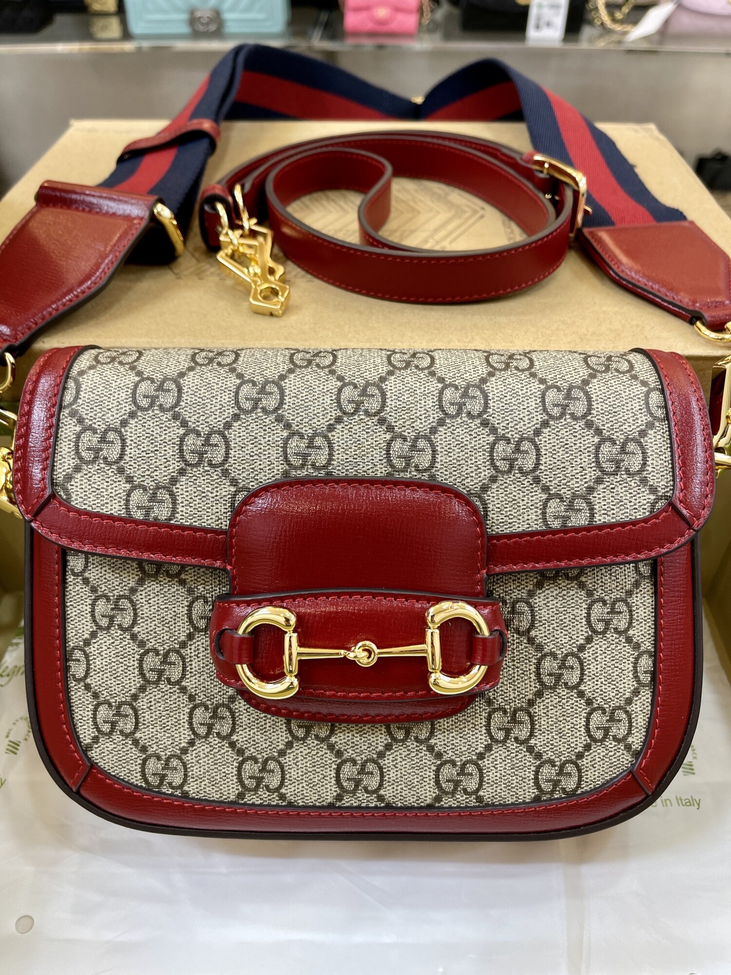 Gucci 1955 Horsebit Mini 20 Red