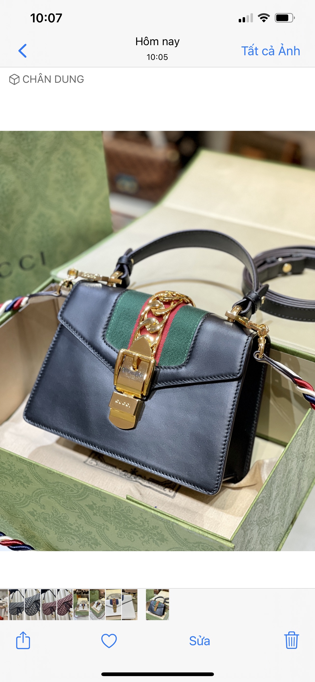 Gucci Bag Lock Chain Black