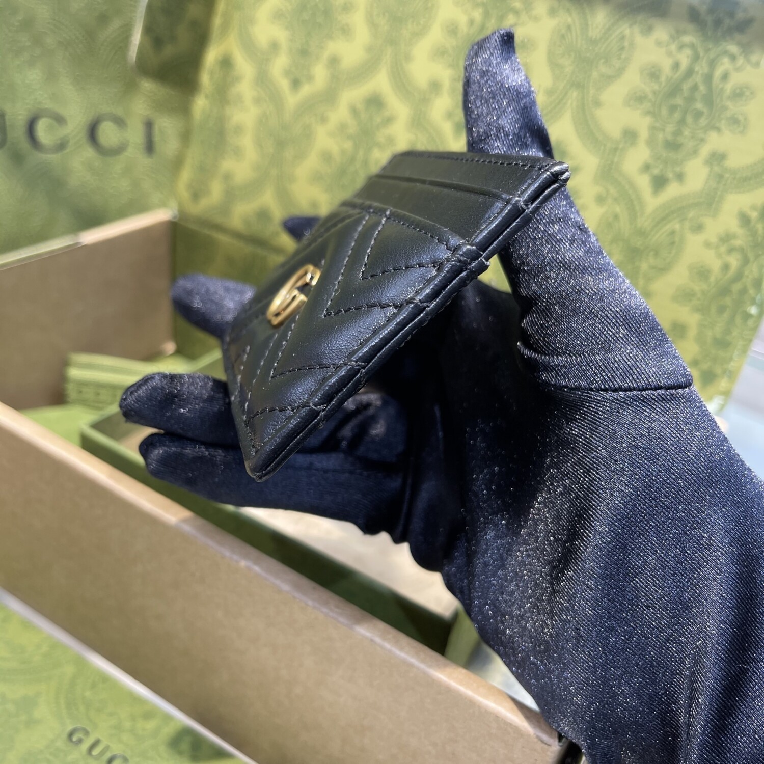 Gucci Card Holder Black Marmont