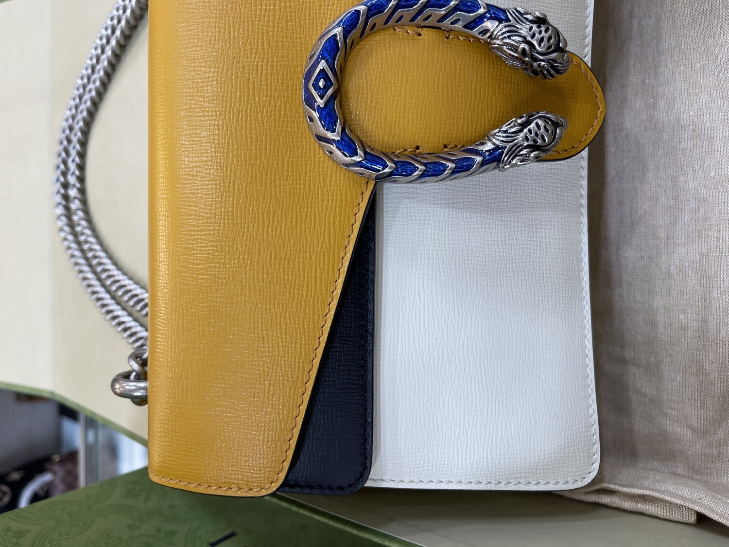 Gucci Dionysus 28 Blue Chain Yellow