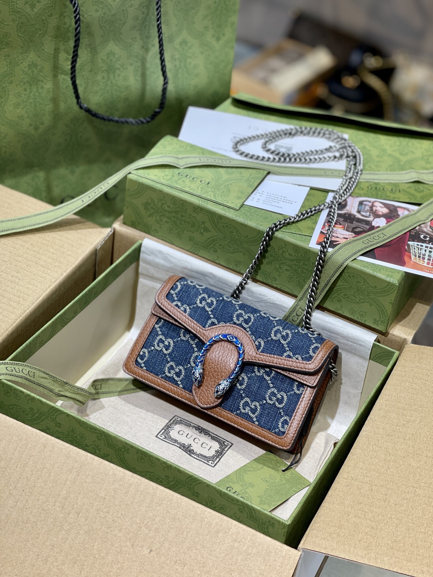 Gucci Dionysus Mini Denim Double G