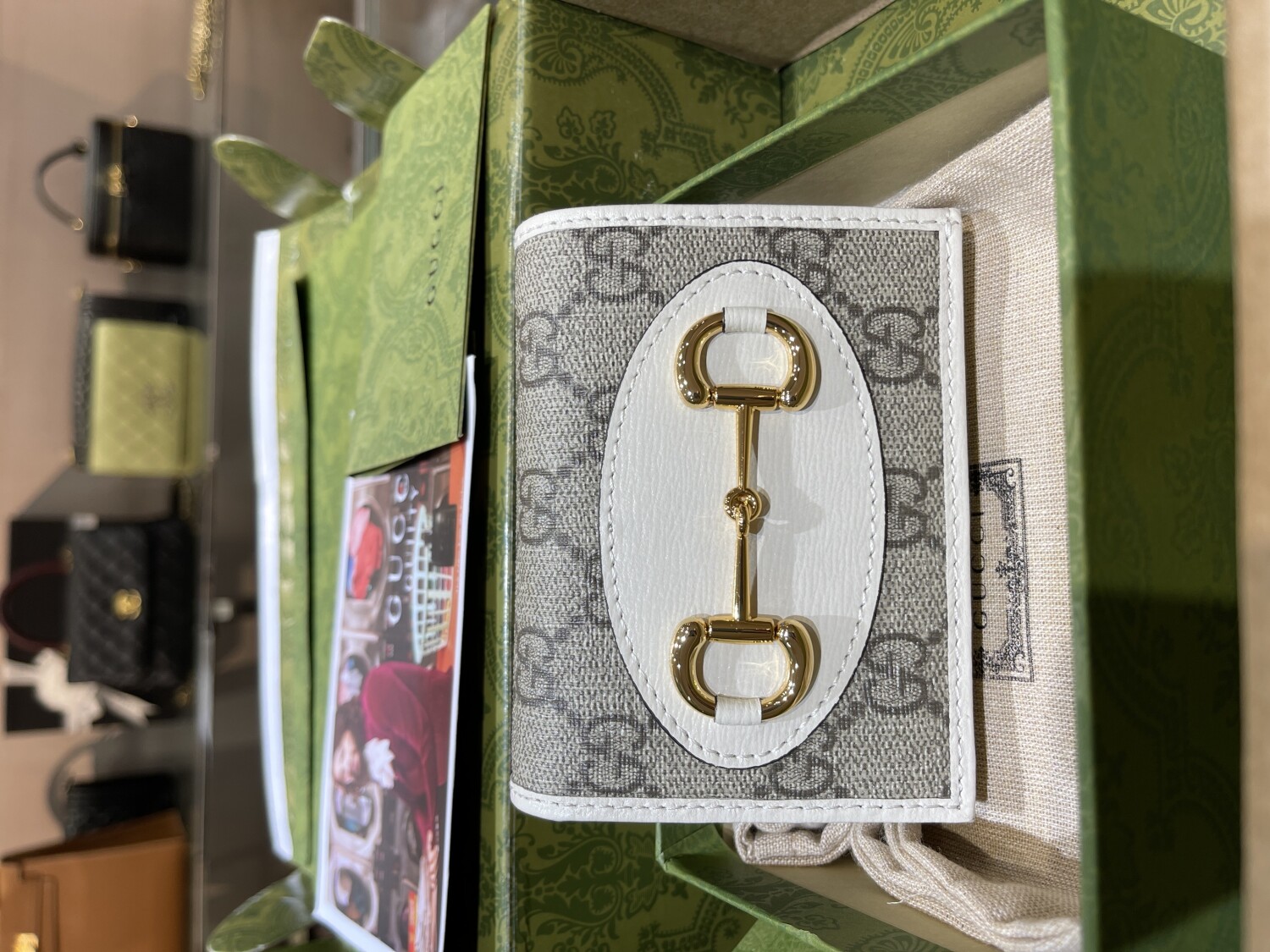 Gucci Wallet 1955 Horsebit White