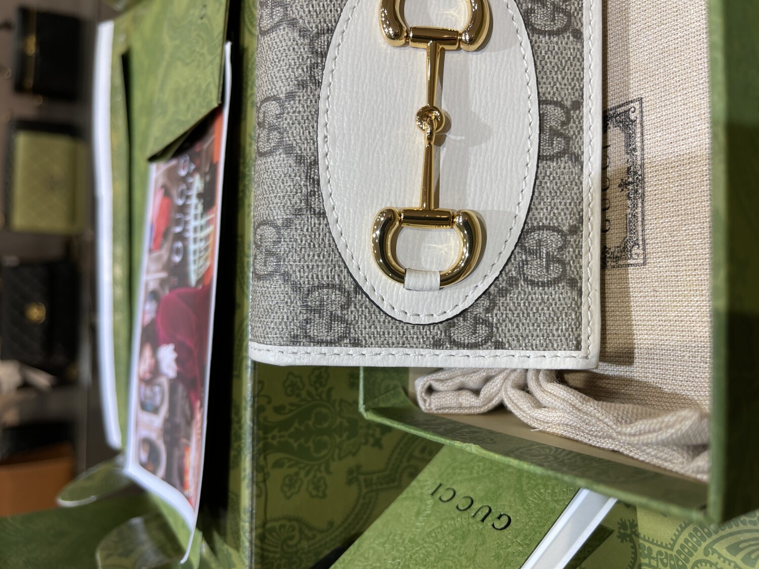 Gucci Wallet 1955 Horsebit White