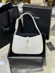 Le 5 Hobo Smooth Leather White Saint Laurent