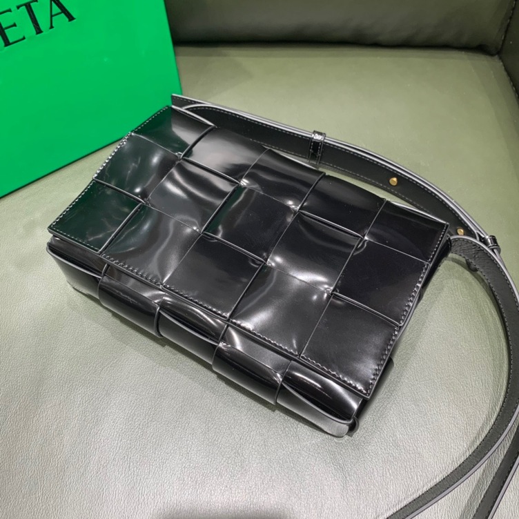 Black Intreccio Cassette Bag
