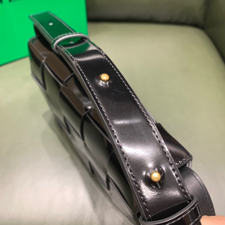 Black Intreccio Cassette Bag