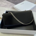 Celine Chain Bag Triomphe In Shiny Calfskin
