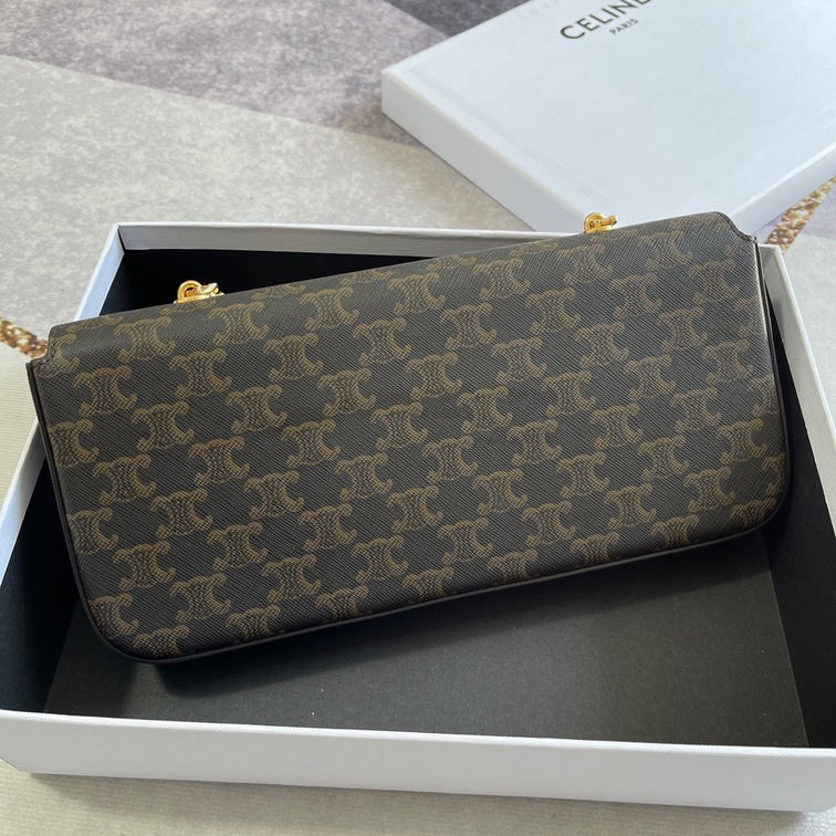 Celine Chain Bag Triomphe In Triomphe Canvas