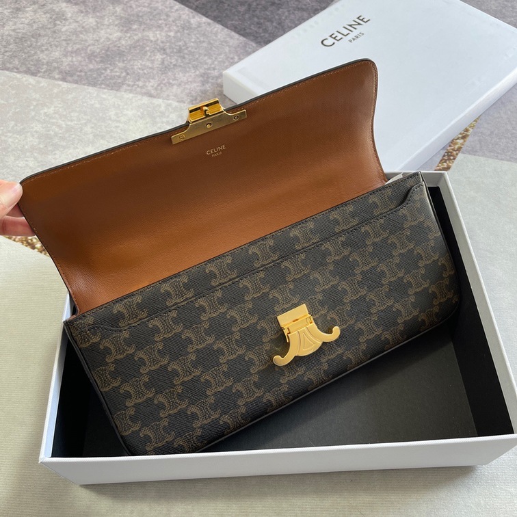 Celine Chain Bag Triomphe In Triomphe Canvas