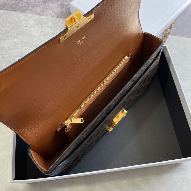 Celine Chain Bag Triomphe In Triomphe Canvas