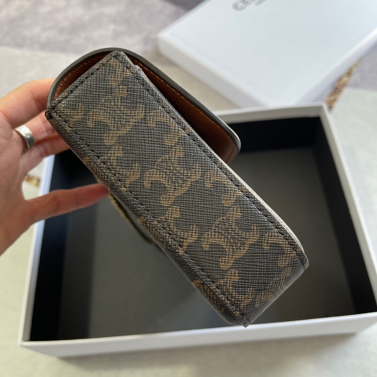 Celine Chain Bag Triomphe In Triomphe Canvas