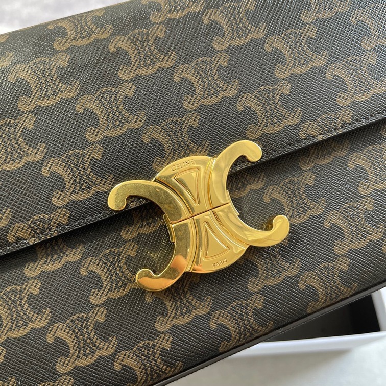 Celine Chain Bag Triomphe In Triomphe Canvas