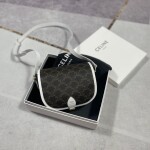 Celine Medium Folco Bag In Triomphe Canvas