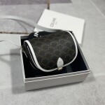 Celine Medium Folco Bag In Triomphe Canvas