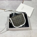 Celine Medium Folco Bag In Triomphe Canvas