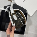 Celine Medium Folco Bag In Triomphe Canvas
