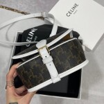Celine Medium Folco Bag In Triomphe Canvas