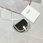 Celine Medium Folco Bag In Triomphe Canvas