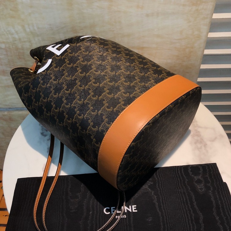 Celine Medium Sailor Bag In Triomphe Canvas With Celine Print
