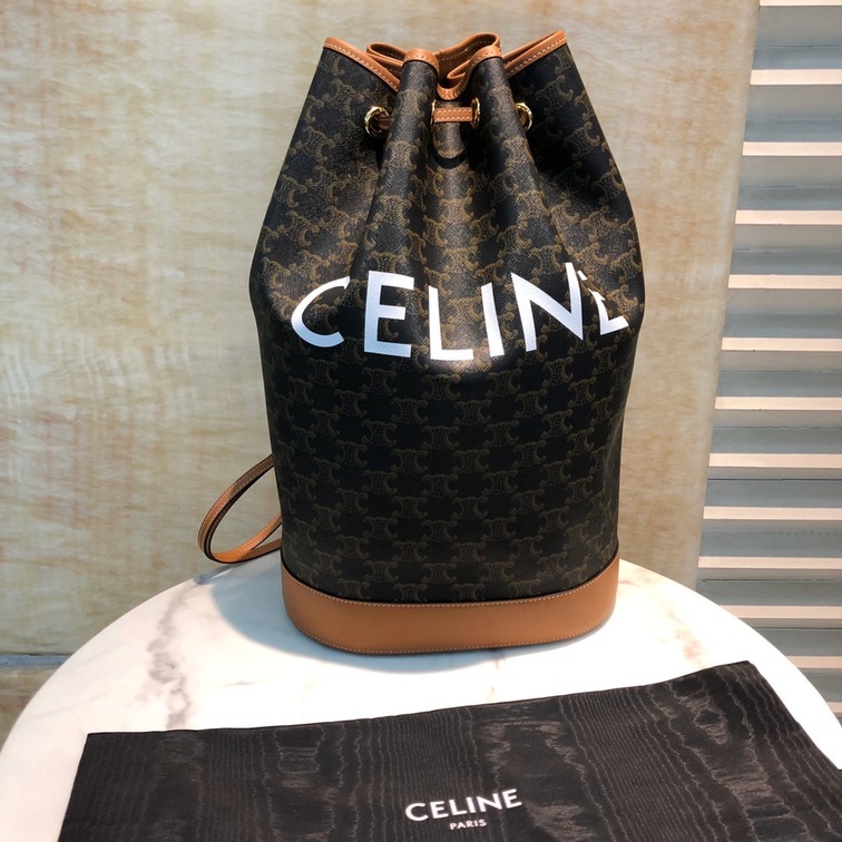 Celine Medium Sailor Bag In Triomphe Canvas With Celine Print