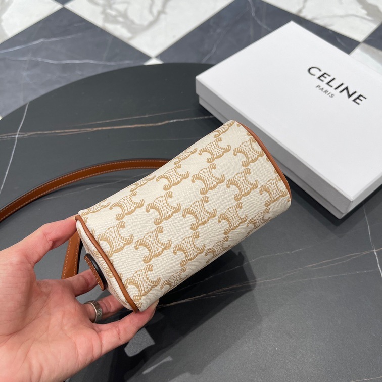 Celine Mini Boston Bag With Celine Cursive