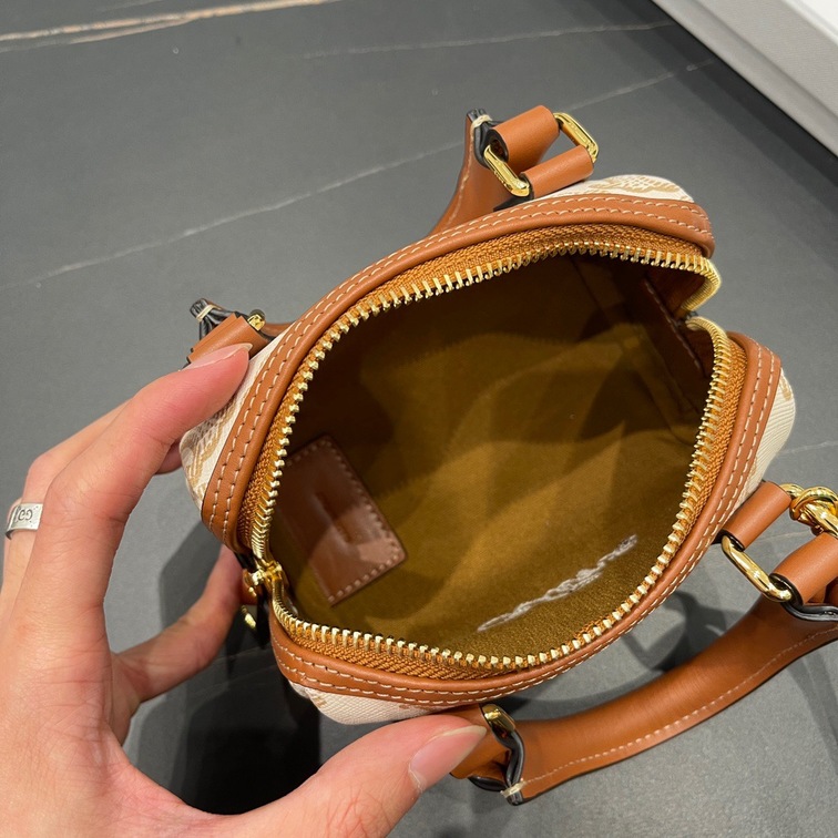 Celine Mini Boston Bag With Celine Cursive