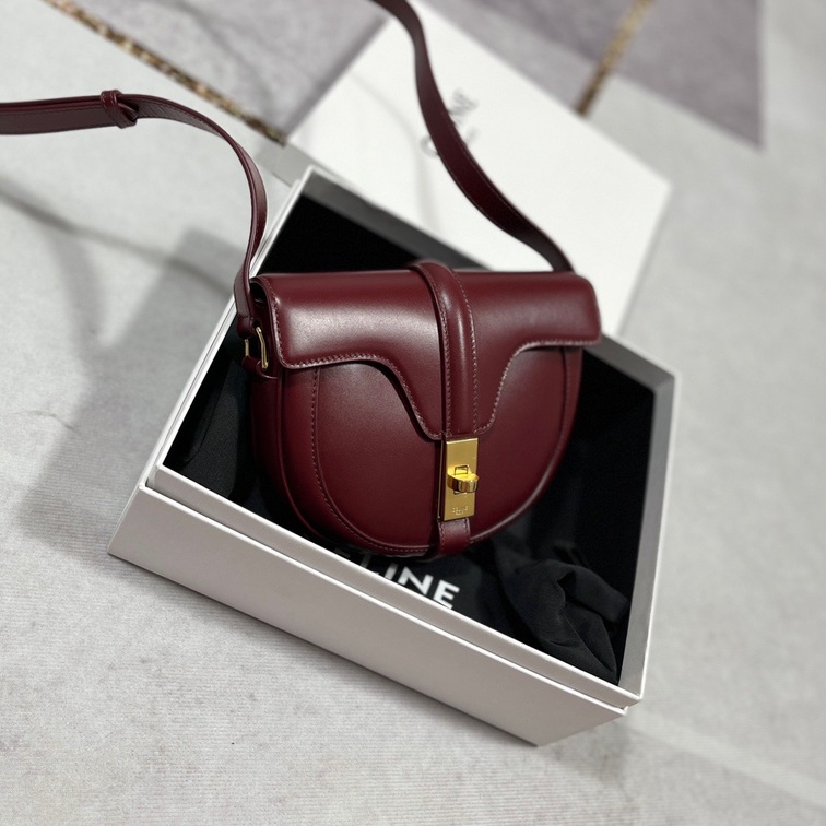 Celine Small Besace 16 Bag In Satinated Calfskin