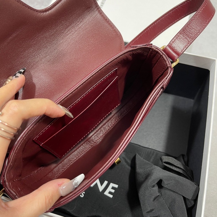 Celine Small Besace 16 Bag In Satinated Calfskin