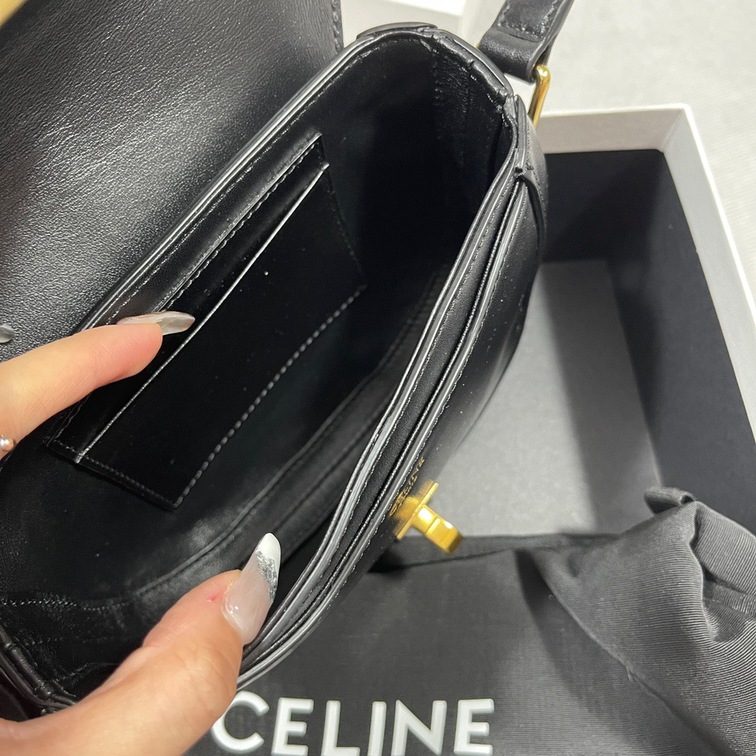 Celine Small Besace 16 Bag In Satinated Calfskin