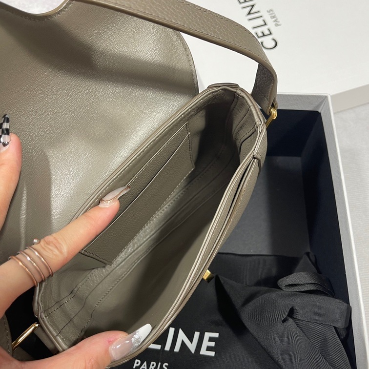 Celine Small Besace 16 Bag In Satinated Calfskin