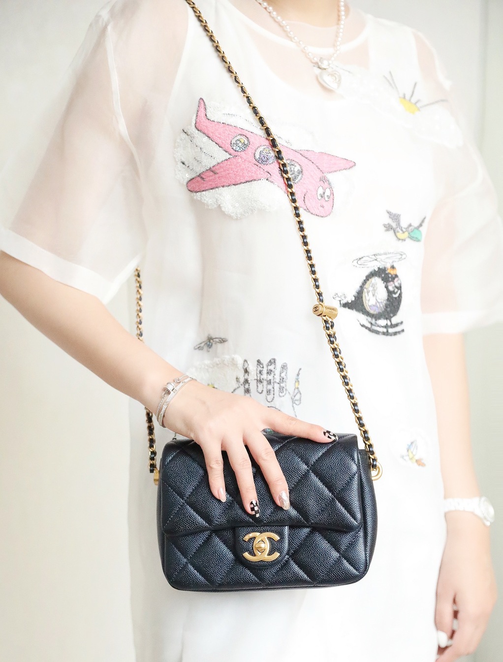 21k Mini Bag Grained Calfskin