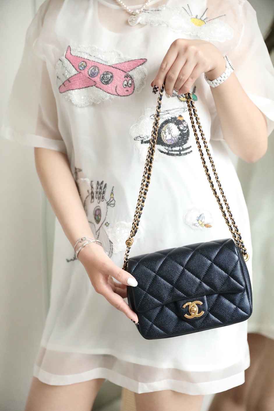 21k Mini Bag Grained Calfskin