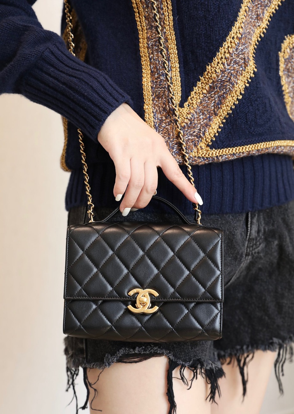 Mini Flap Bag With Handle