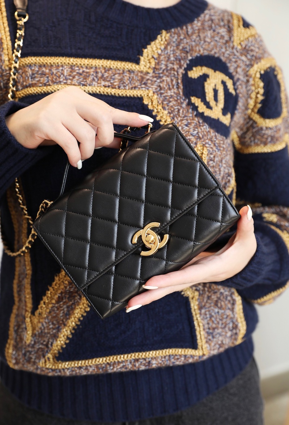 Mini Flap Bag With Handle