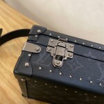 Clutch Box Monogram Coated Canvas Leather