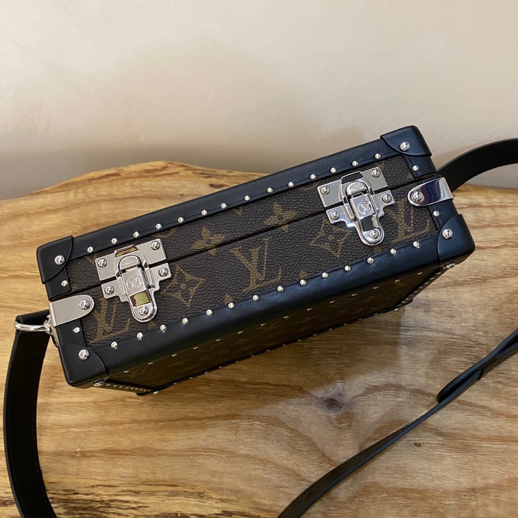 Clutch Box Monogram Coated Canvas Leather