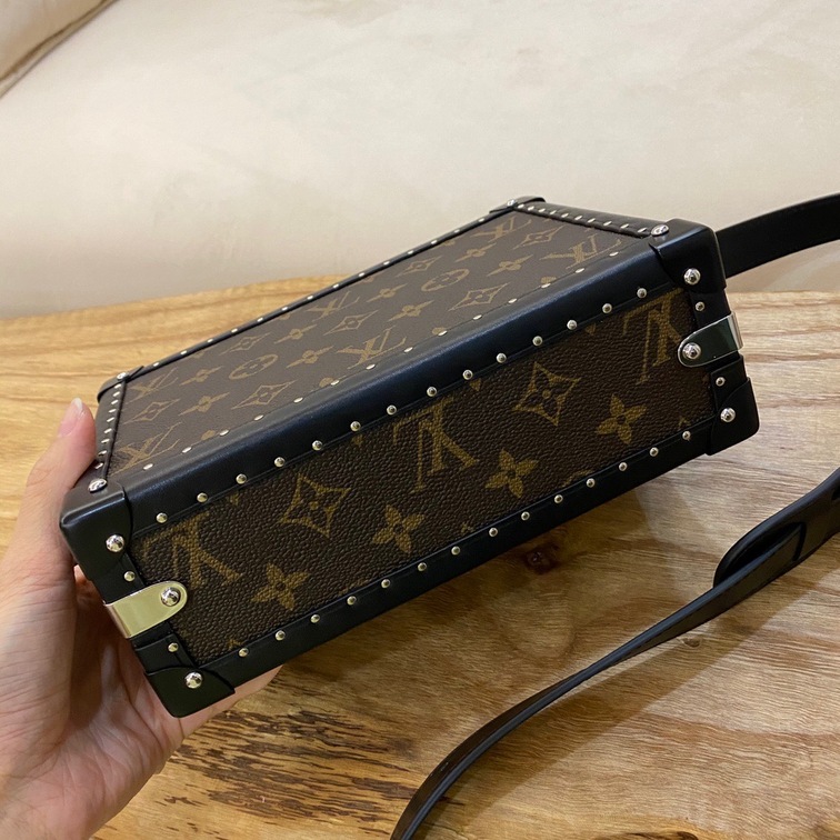 Clutch Box Monogram Coated Canvas Leather