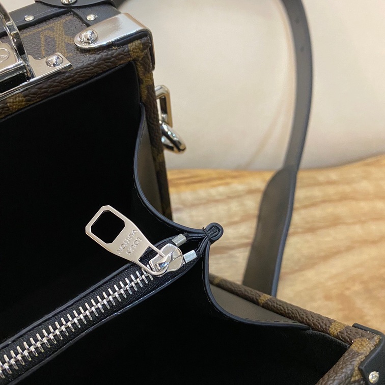 Clutch Box Monogram Coated Canvas Leather